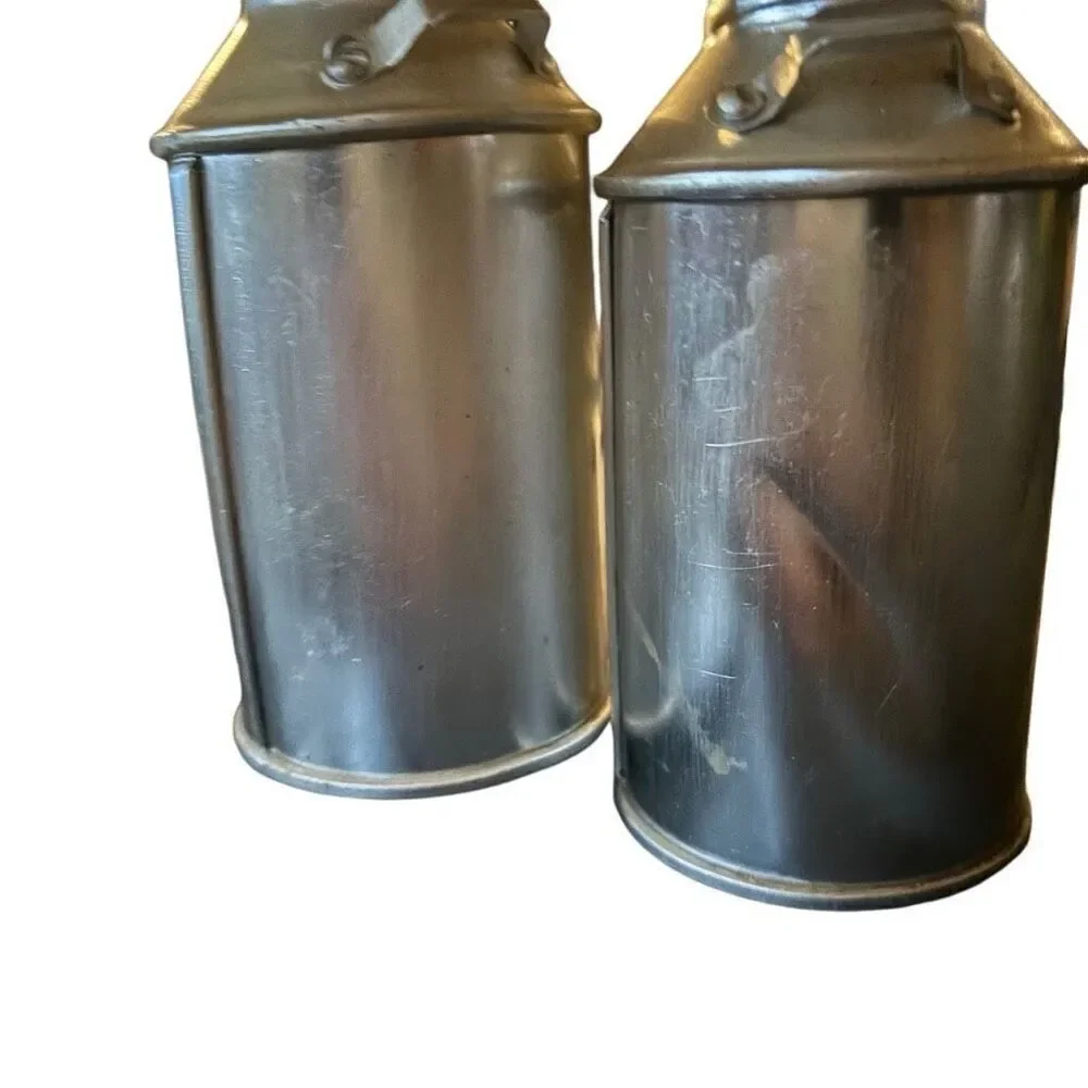 Milk Can Aluminum Salt & Pepper Shakers 1970’s Japan